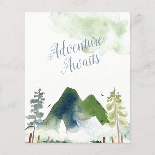 Papier Budget Aventure Attend Les Invitations (Dos)