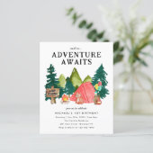 Papier Budget Aventure Attente Tente Bear Camping Anniver (Debout devant)