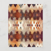 Papier Budget Aztec Tribal Brown ethnie Mariage occidenta (Dos)