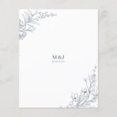 Papier BUDGET Azure Ivory Floral Wreath Mariage (Dos)