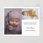 Papier Budget Baby Boy Photo Collage Faire-part de naissa (Dos)