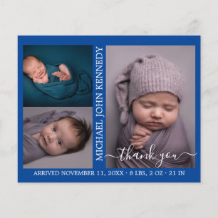 Papier Budget Baby Boy Photo Collage Faire-part de naissa