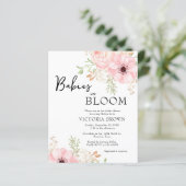 Papier Budget Baby in Bloom Baby shower Invitation (Debout devant)