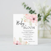 Papier Budget Baby in Bloom Baby shower Invitation (Debout devant)