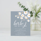 Papier Budget Baby In Bloom Blue Baby shower Invitation (Debout devant)