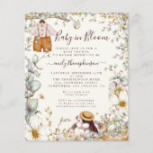 Papier Budget Baby in Bloom Boy Shower Cream Invitation (Devant)