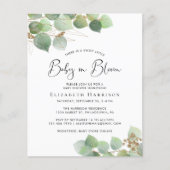 Papier Budget Baby in Bloom Eucalyptus Shower Invitation (Devant)