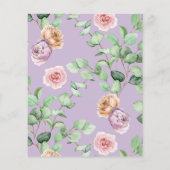 Papier Budget Baby in Bloom Purple Rose Shower Invitation (Dos)