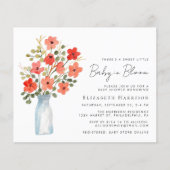 Papier Budget Baby in Floral Shower Invitation (Devant)