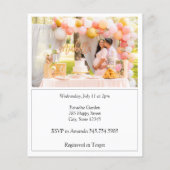Papier Budget Baby shower 6 Photo Collage Typographie Cut (Dos)