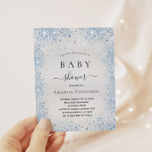 Papier Budget Baby shower argent parties scintillant pous