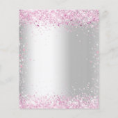 Papier Budget baby shower argent rose fille invitation (Dos)