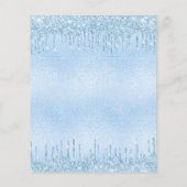 Papier Budget Baby shower bleu clair parties scintillant  (Dos)