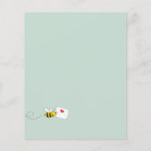 Papier Budget Baby shower bourdon abeille végétation fleu (Dos)