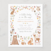 Papier Budget Baby shower des animaux forestiers (Devant)