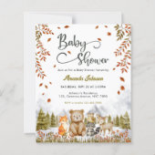 Papier Budget Baby shower des animaux mignons de bois (Devant)
