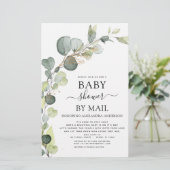 Papier Budget Baby shower Par Mail Eucalyptus (Debout devant)