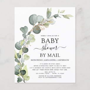 Papier Budget Baby shower Par Mail Eucalyptus