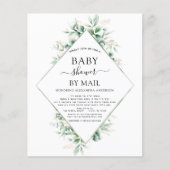 Papier Budget Baby shower par Mail Eucalyptus Géométrique (Devant)