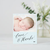 Papier Budget baby shower photo simple merci (Debout devant)