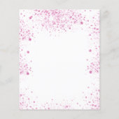 Papier Budget Baby shower rose parties scintillant fille (Dos)