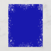 Papier Budget baby shower royal bleu argent invitation (Dos)