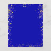 Papier Budget baby shower royal bleu or invitation (Dos)