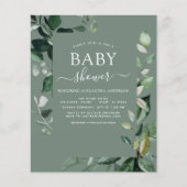Papier Budget Baby shower Sage Green Botanique (Devant)