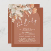 Papier budget baby shower Terracotta invitation (Devant / Derrière)