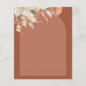 Papier budget baby shower Terracotta invitation (Dos)