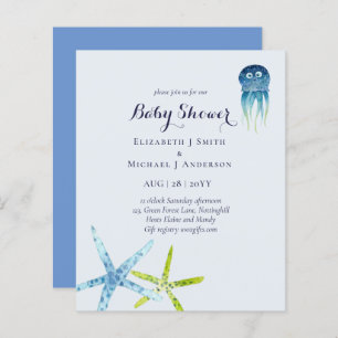 Papier BUDGET Baby shower Vie marine Épée de la mer