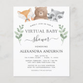Papier Budget Baby shower virtuel Woodland Eucalyptus (Devant)