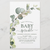 Papier Budget Baby Sprinkle Douche verdure Eucalyptus (Devant)