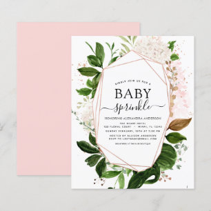 Papier Budget Baby Sprinkle Douche verdure géométrique