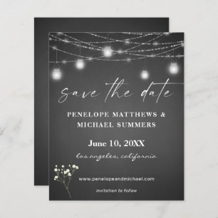 Papier Budget Baby's Breath G Chalkboard Save Date
