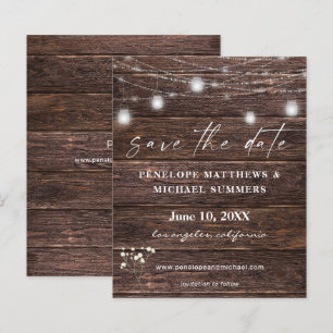 Papier Budget Baby's Breath Rustique Faire-Part de Conser