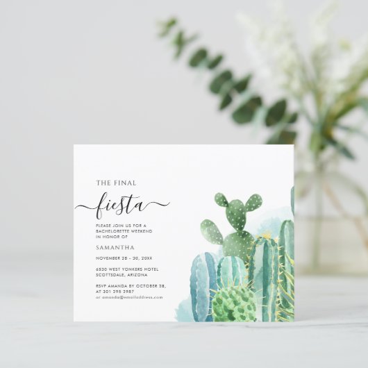 Papier Budget Bachelorette Week-end Invitation Itinéraire (Debout devant)