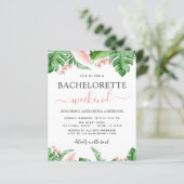 Papier Budget Bachelorette Week-end Itinéraire Tropical (Debout devant)