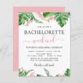 Papier Budget Bachelorette Week-end Itinéraire Tropical (Devant / Derrière)