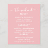 Papier Budget Bachelorette Week-end Itinéraire Tropical (Dos)