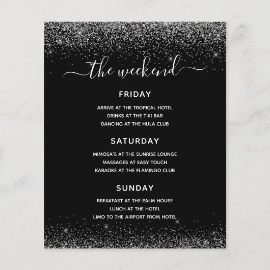 Papier Budget Bachelorette Week-end Parties scintillant a (Dos)