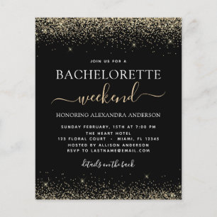 Papier Budget Bachelorette Weekend Gold Parties scintilla