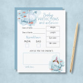 Papier Budget Baleine Baby shower Bébé Prédictions et con