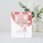 Papier Budget Balloon rouge moderne mariage simple Invita (Debout devant)