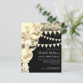 Papier Budget Ballotte en or noir Tassel Tout âge Anniver (Debout devant)