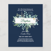 Papier BUDGET Baptême Bautizo Baptême VÉGÉTATION Invitati (Devant)