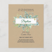 Papier BUDGET Baptême Bautizo Baptême VÉGÉTATION Invitati (Devant)