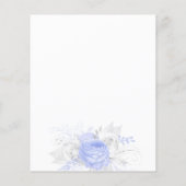 Papier Budget Baptême bleu clair floraux garçon blanc (Dos)