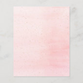 Papier Budget baptême blush rose or fille invitation (Dos)