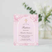 Papier Budget baptême blush rose parties scintillant fill (Debout devant)